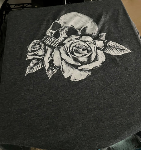 Rose Floral Skull T-Shirt