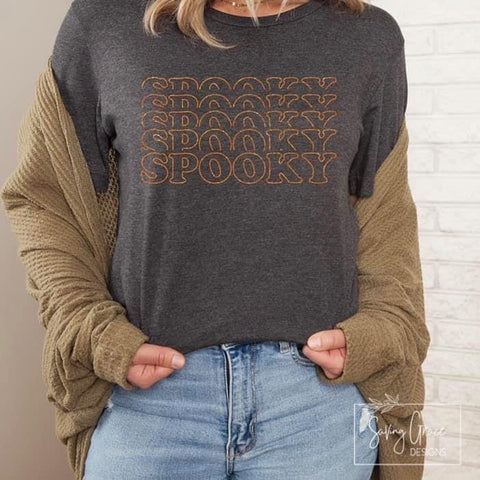 Spooky Stacked Design- Adult