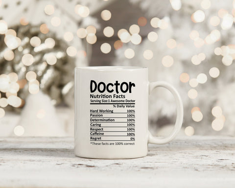Doctor Nutrition Facts Coffee Mug