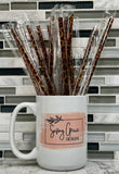 Leopard Printed Reusable 9” Straws