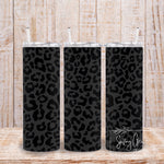 Black Matte Leopard 20oz Tumbler