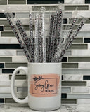 Leopard Printed Reusable 9” Straws