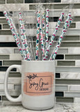 Leopard Printed Reusable 9” Straws