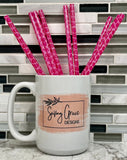 Leopard Printed Reusable 9” Straws