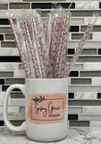 Leopard Printed Reusable 9” Straws