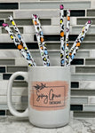 Leopard Printed Reusable 9” Straws