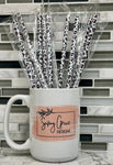 Leopard Printed Reusable 9” Straws