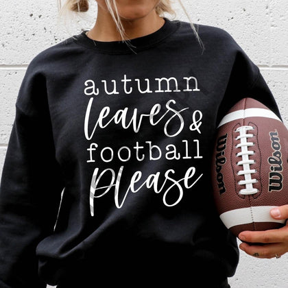 Autumn Leaves, Football Please- White